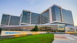 Image of UT Southwestern where a trial of the Spectra 1000 UV-C environmental disinfection system has been taking place